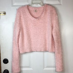 Mossimo supply co XL soft pink crop sweater
